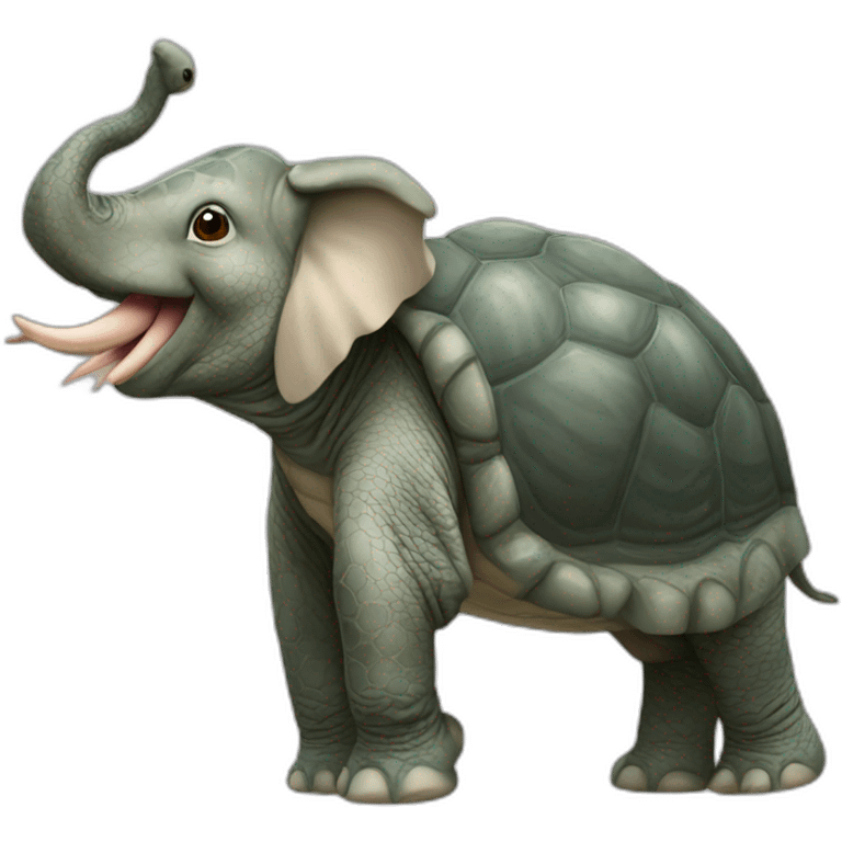 Tortue sur éléphant emoji