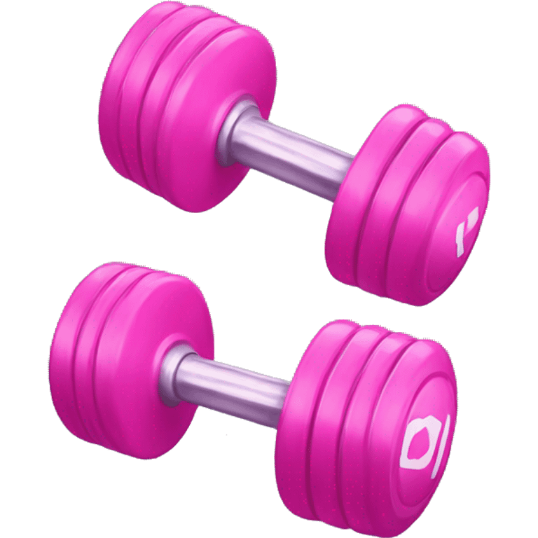 Pink shining dumbbells  emoji