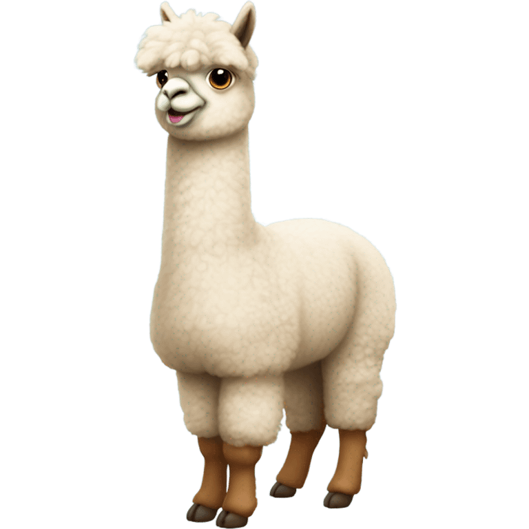 Alpaca waving  emoji