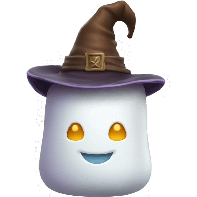 marshmallow with wizard hat emoji