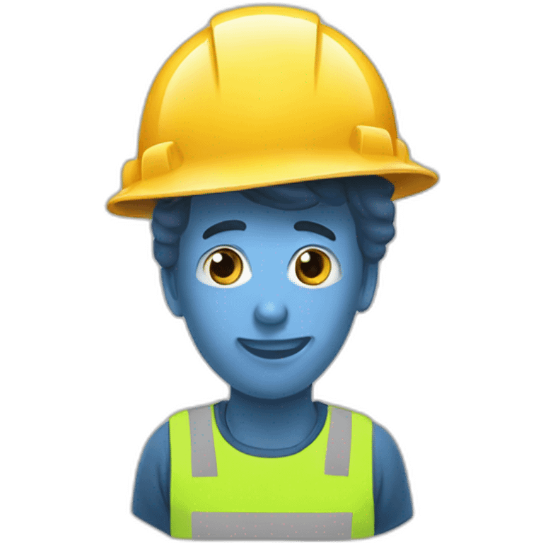 stereotypical portuguese man with construction helmet emoji