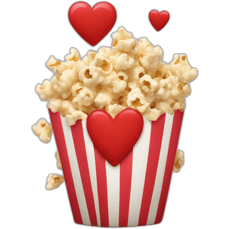 Popcorn and heart emoji