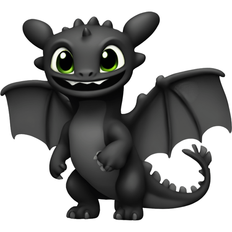 Toothless How-to-train-your-dragon outline symbol emoji