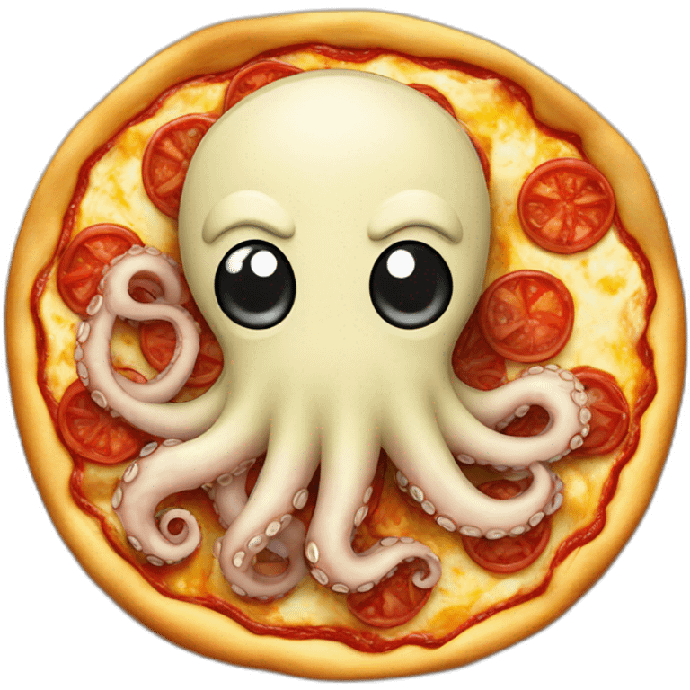 Octopus on pizza emoji