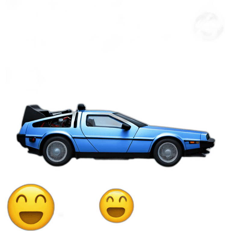 Delorean blue light  emoji