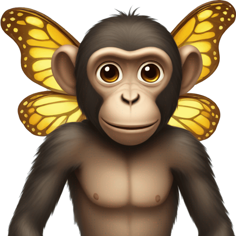 monkey wiht butterfly wings emoji