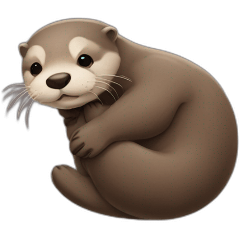 otter cuddles emoji