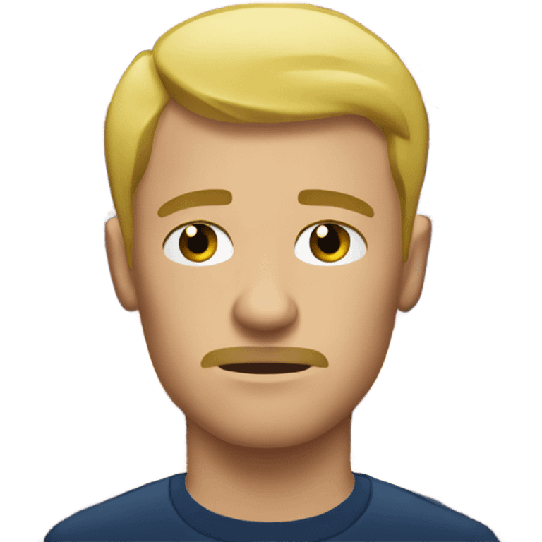 Blonde man sad with fireworks behind him emoji