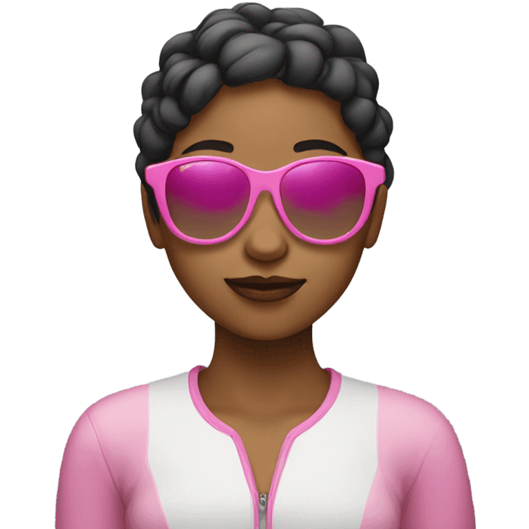 girl with pink sunglasses  emoji