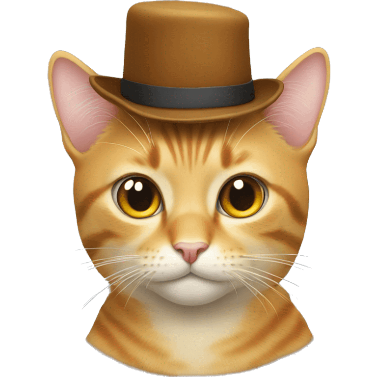 A cat with a hat emoji