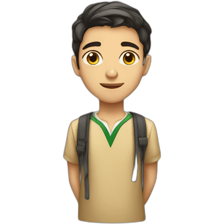 Sadegh Parvaneh high school boy with long ears emoji