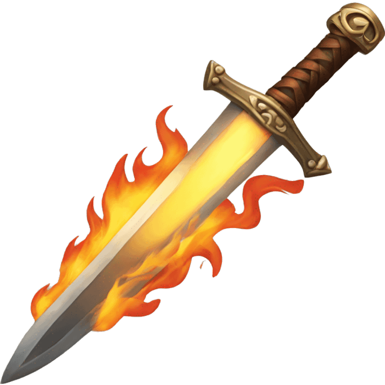 flaming sword  emoji