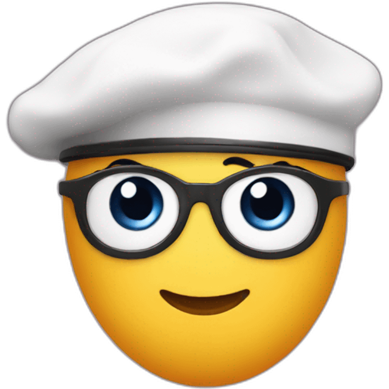 egg with a beret and a france makeup emoji