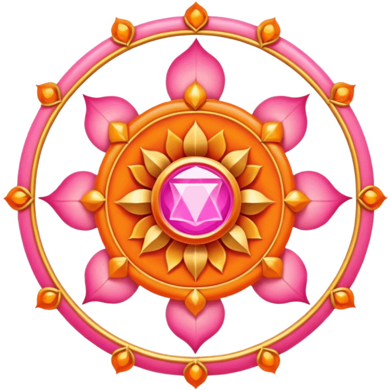 Svadhistara Chakra orange pink gold emoji