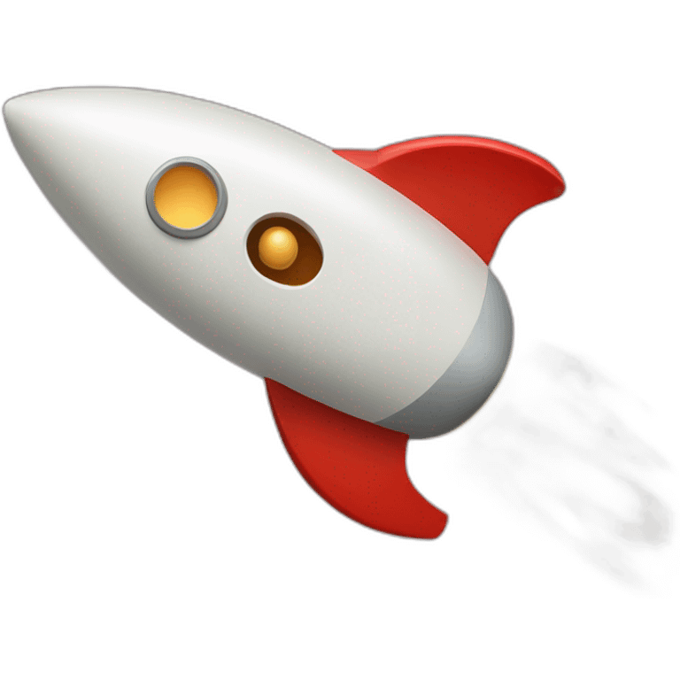 A rocket landing with a provolone cheese color emoji