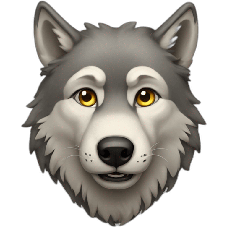 Very old wolf emoji