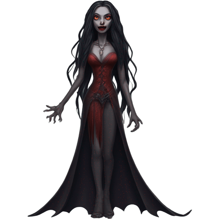 vampire snakewomen with long hair , full body emoji