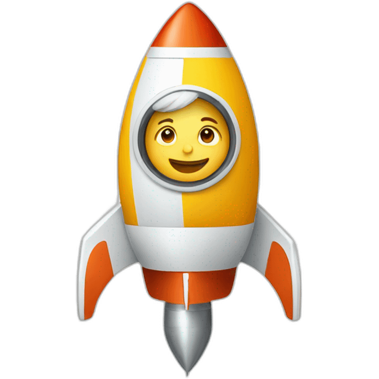 White freelancer on rocket emoji