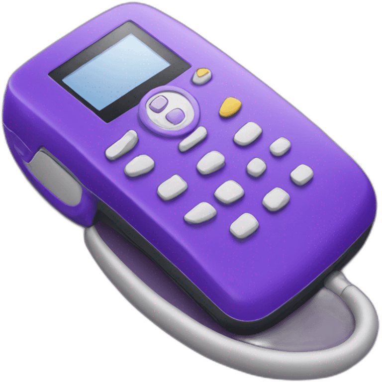 téléphone portable  violet emoji