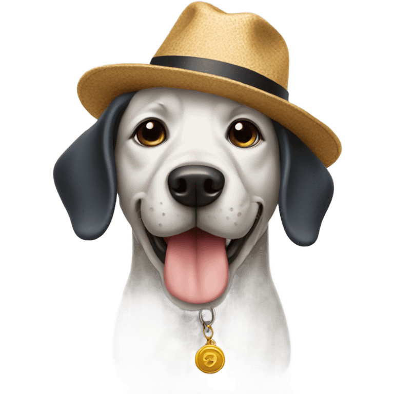 Dog with hat emoji