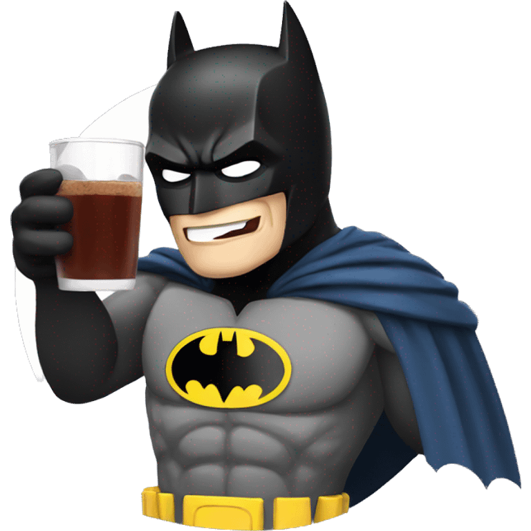 batman drinking emoji