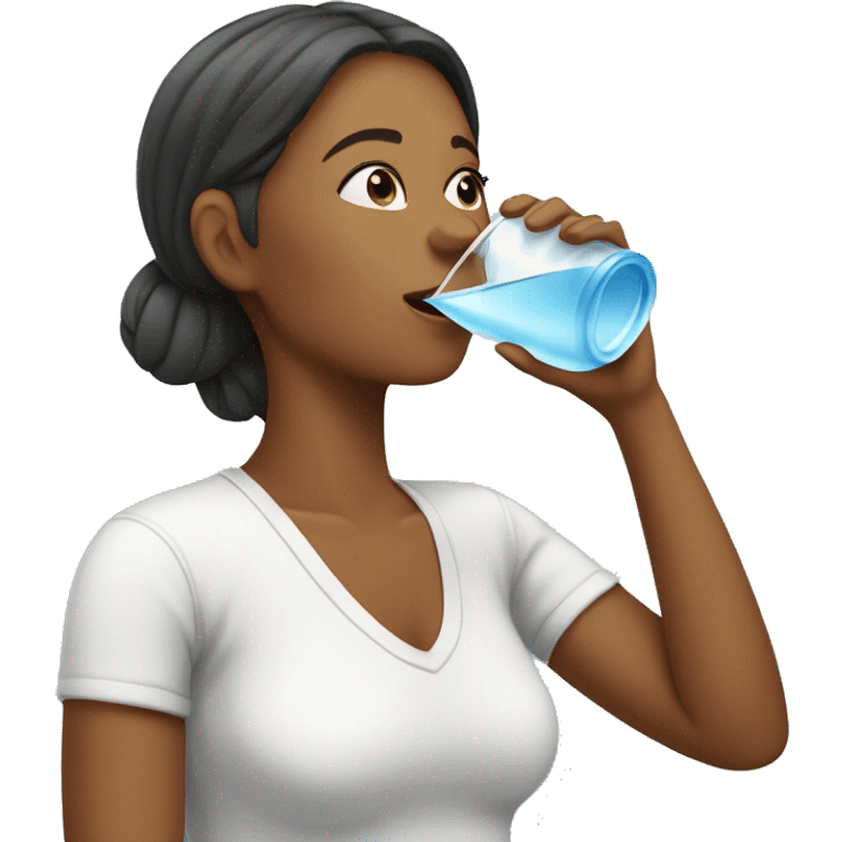 woman drinking water emoji