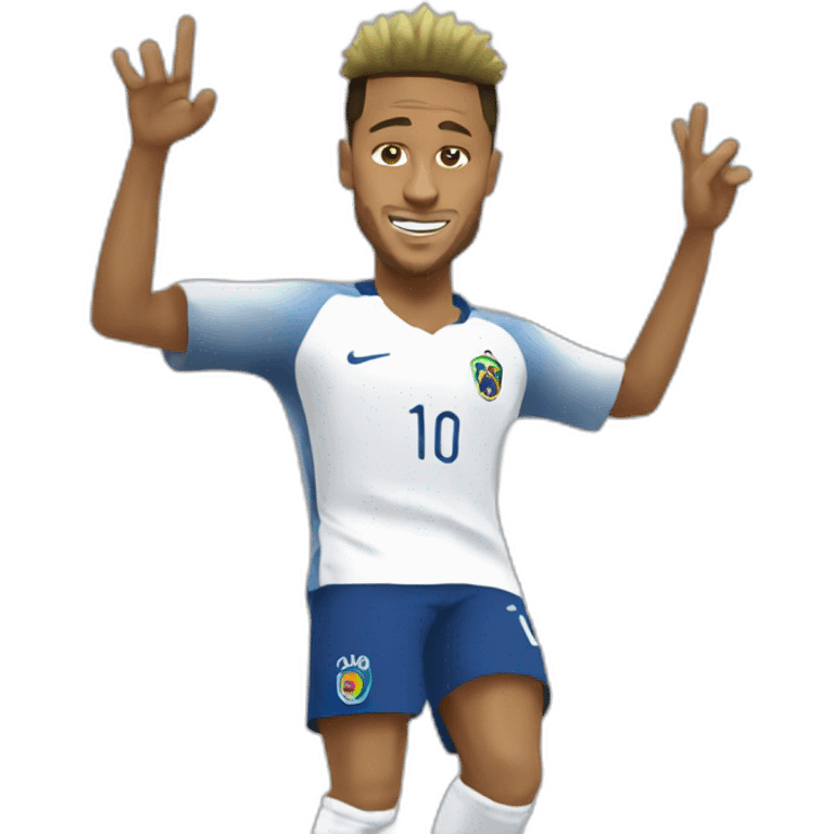 Neymar qui fait un geste technique au foot emoji