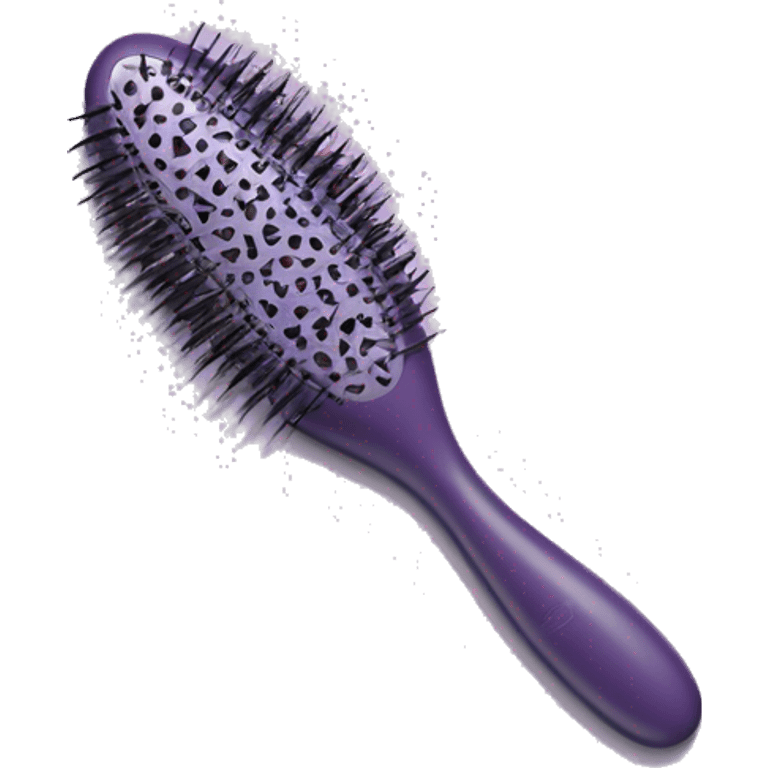 Lilac detangler plastic vent hair brush  emoji