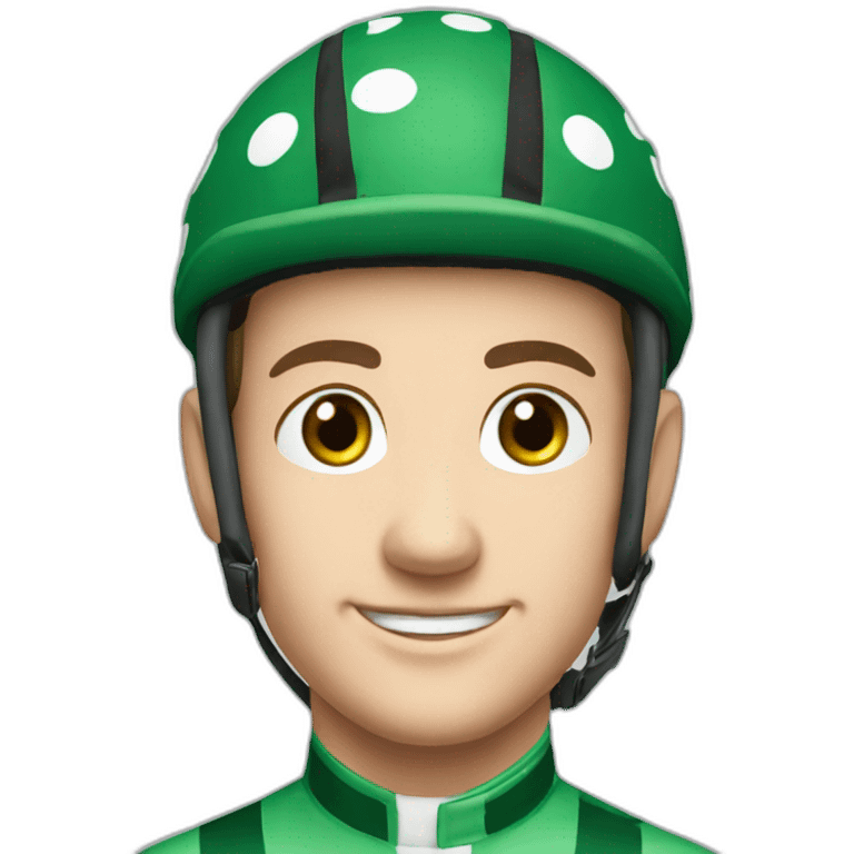 paul townend jockey dark green polka dot emoji