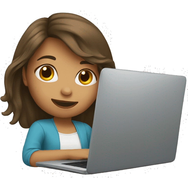 A girl with a laptop emoji