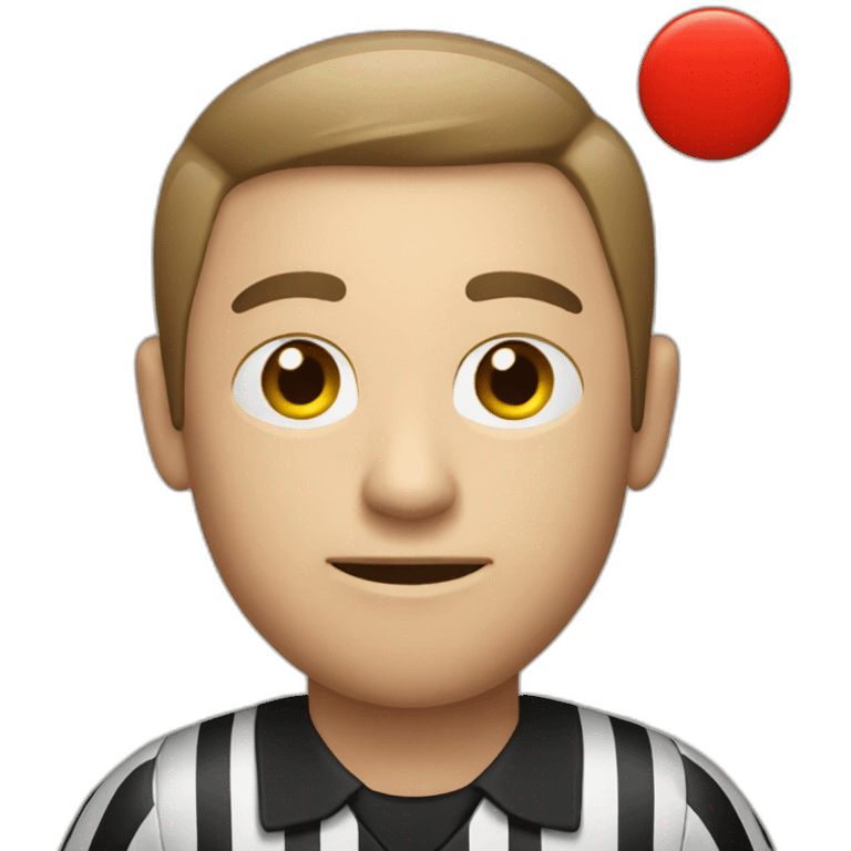 Football referee giving a red card  emoji