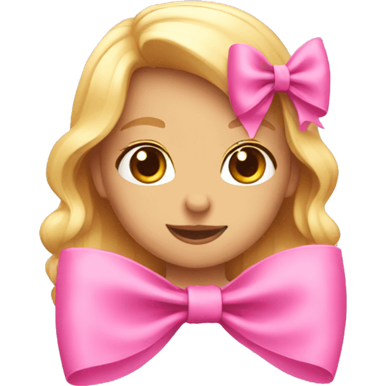 Pink clean girl bow emoji