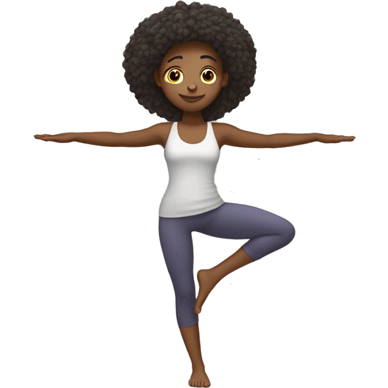 yoga pose girl lifting leg  emoji