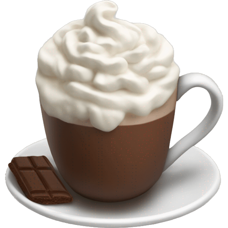 Hot Chocolate with whipped cream emoji