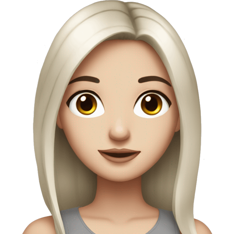 Beautiful white girl with black hair emoji