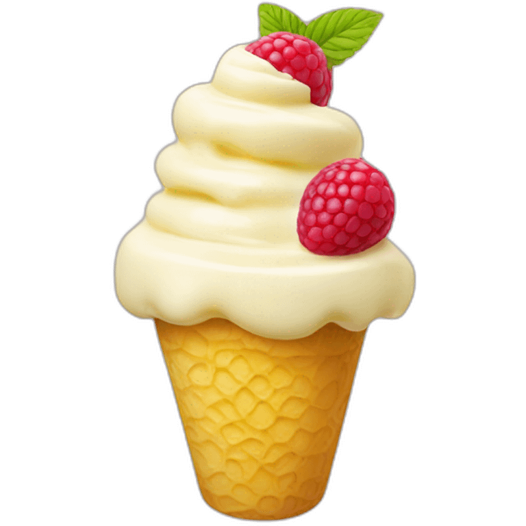 Lemon raspberry gelato emoji