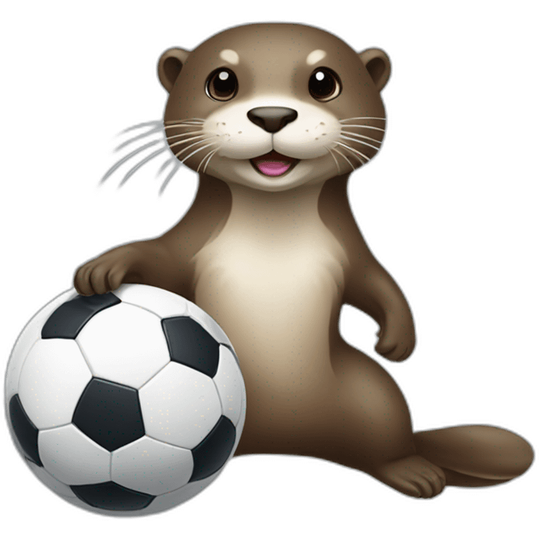 otter playing soccer in nikes emoji