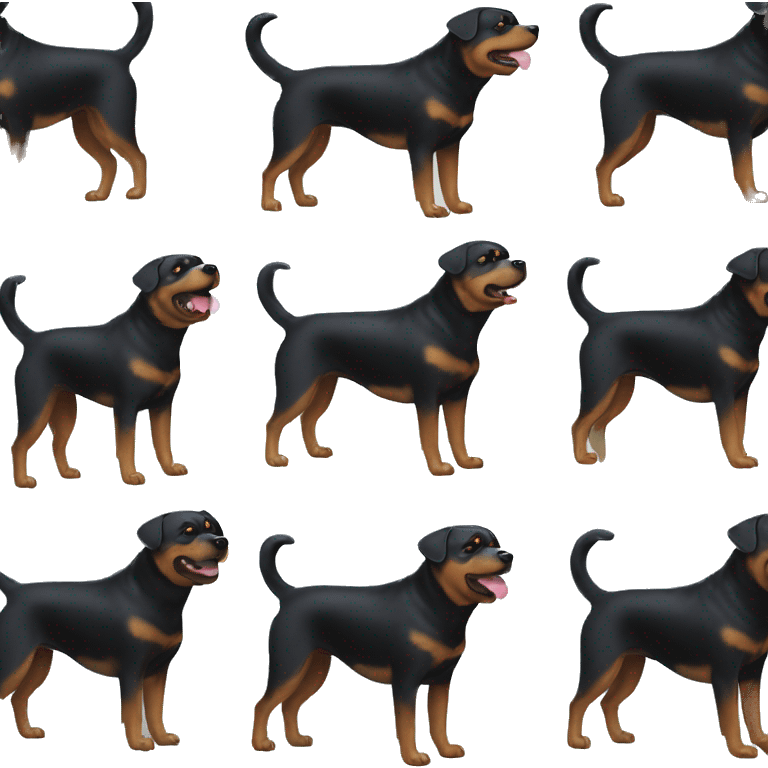 Rottweiler catching a frisbee  emoji