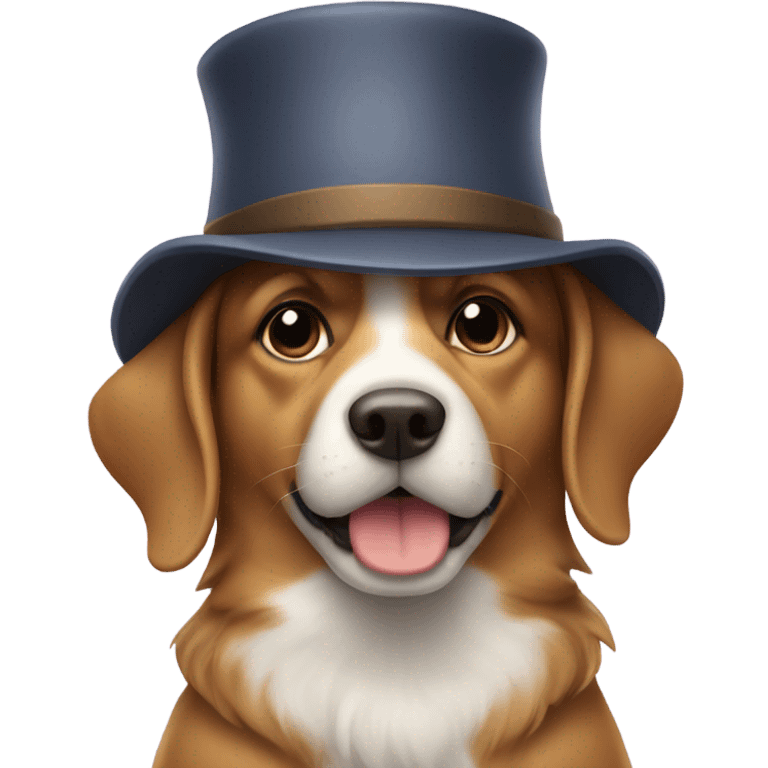 Dog with hat  emoji