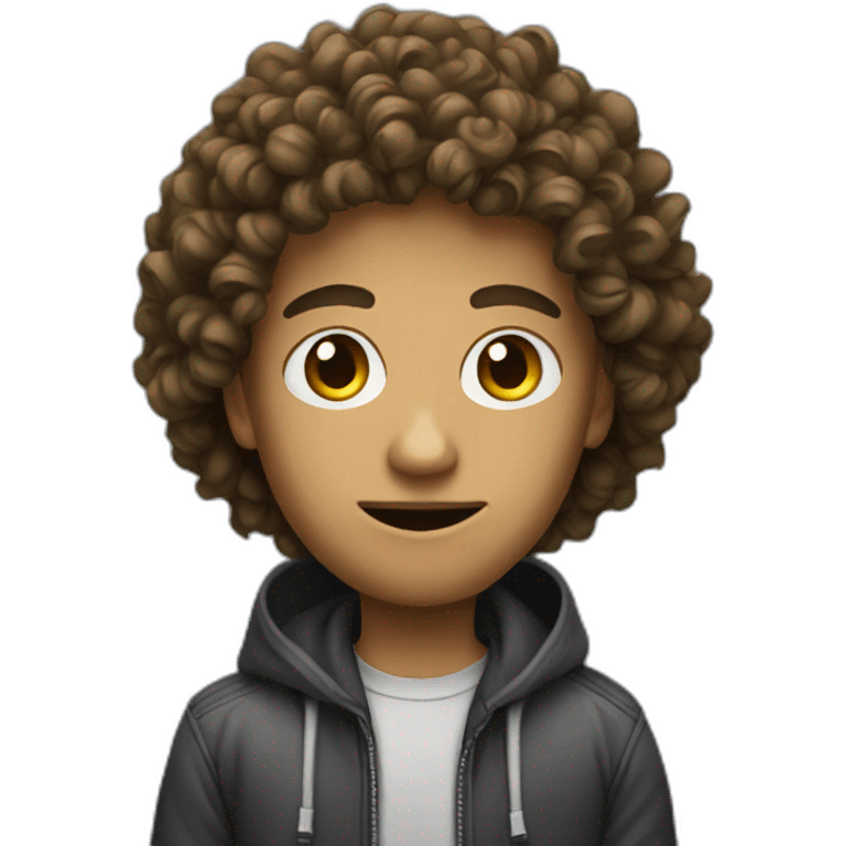 Curly hacker emoji