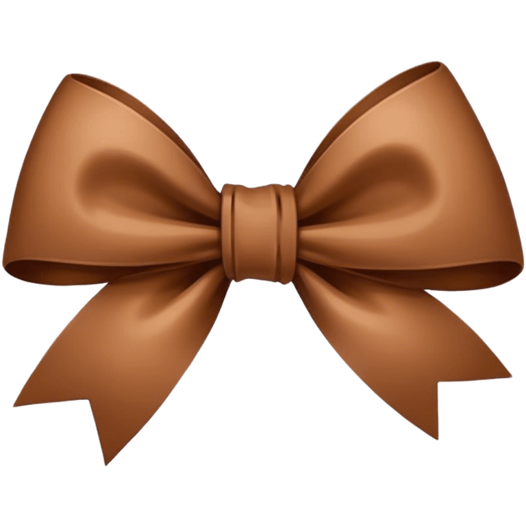 Brown aesthetic bow ￼ emoji