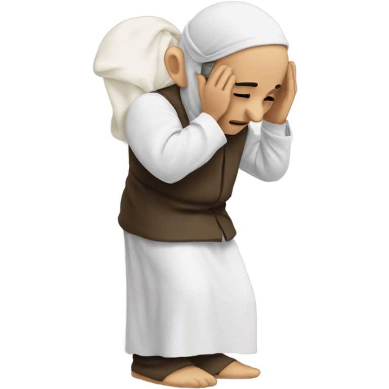 a moslem is doing shalat emoji