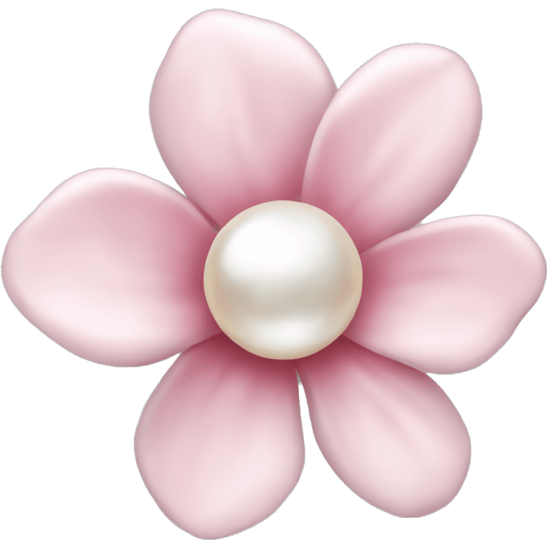 Pearl light pink flower emoji