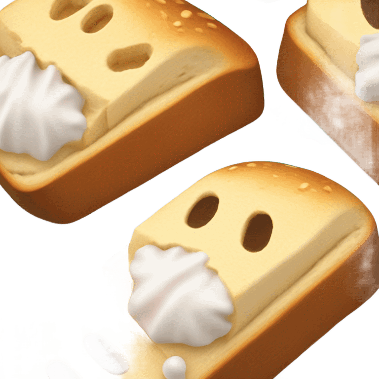 Ice cream bread (ice cream inside the bread)  emoji