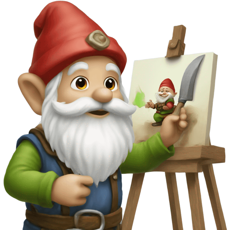 gnome painting a gnome emoji