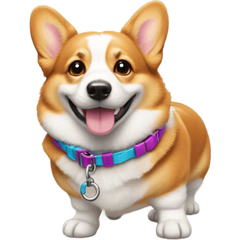 leash corgi emoji