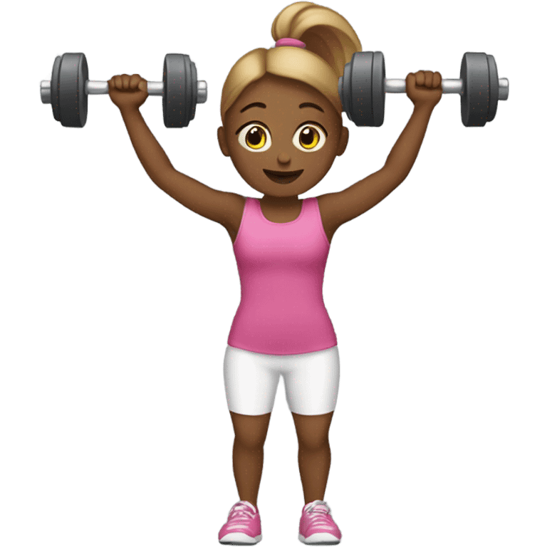 Girl with dumbbells  emoji