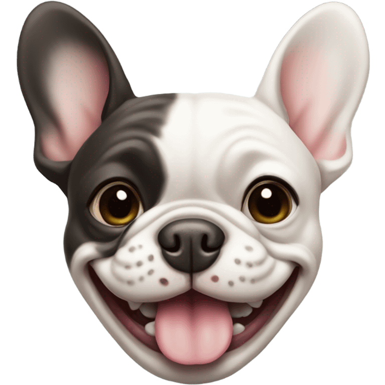 French bulldog smiling emoji