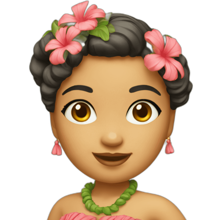 vintage hula girl dolls emoji