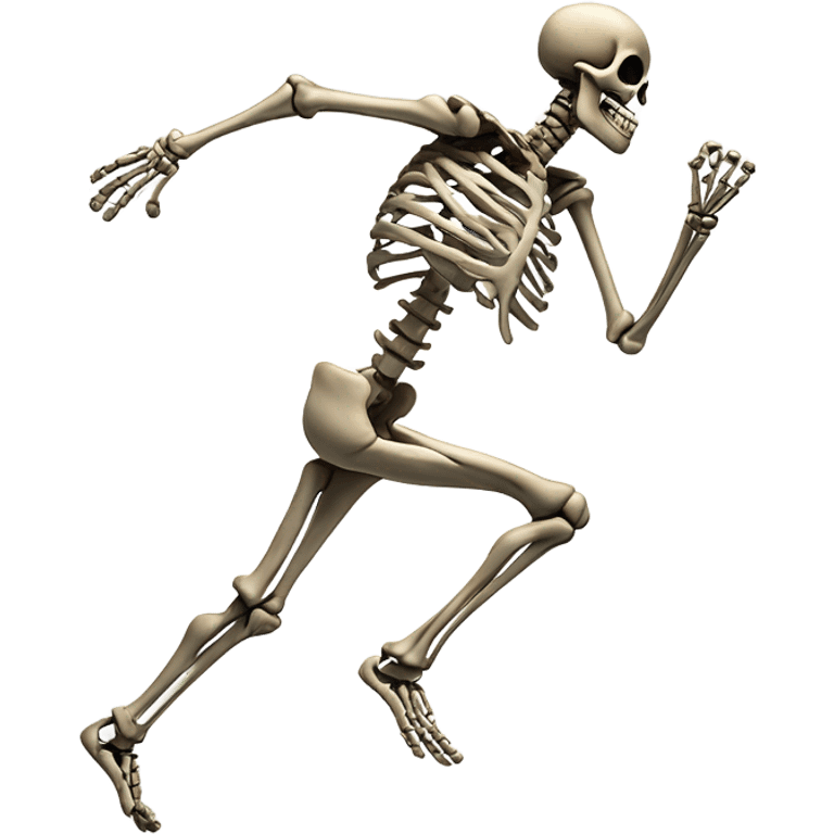 Running chrome skeleton emoji